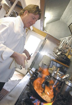 Chef John Newman in the kitchen at Newmans at 988